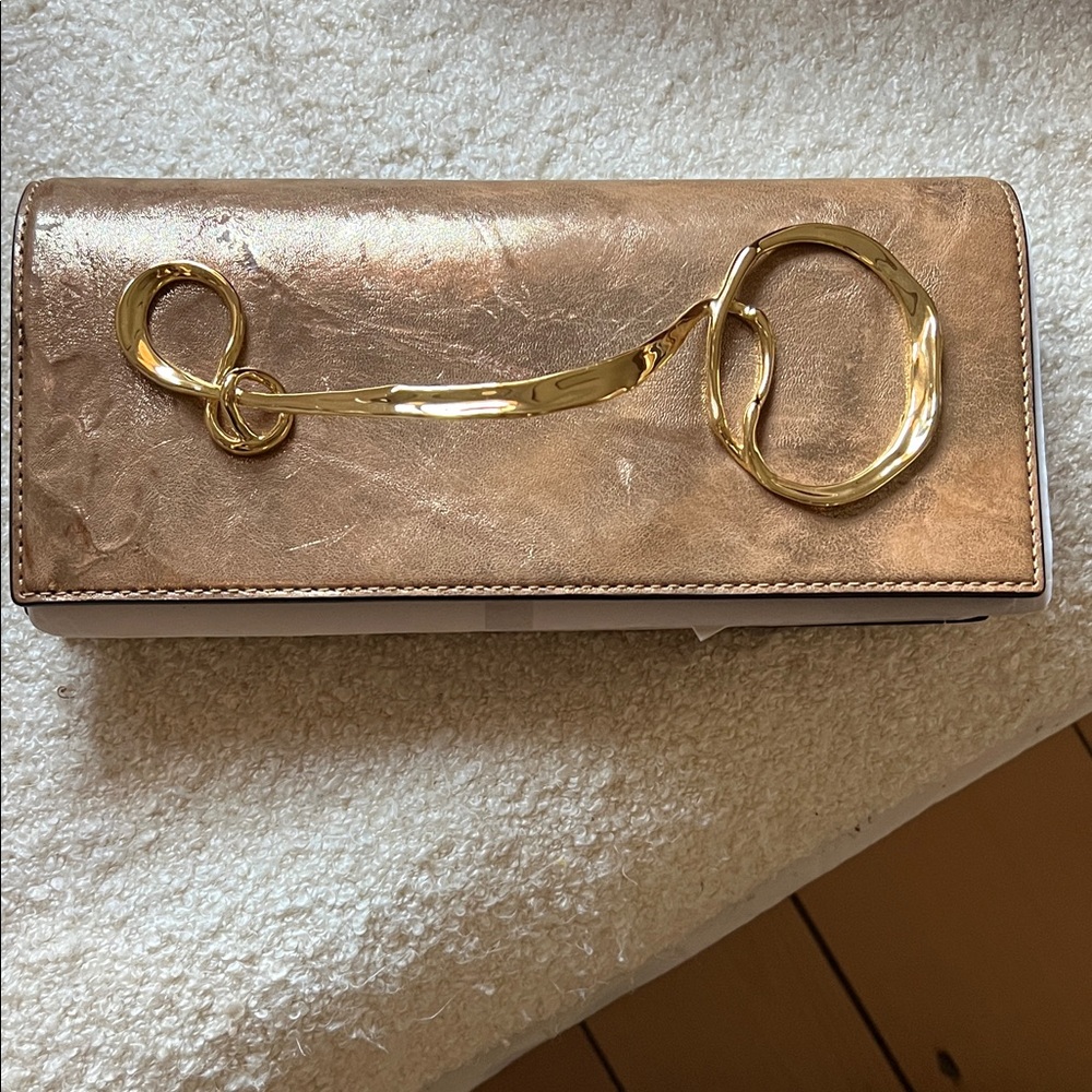 Alexis Bittar Elegant Gold Clutch